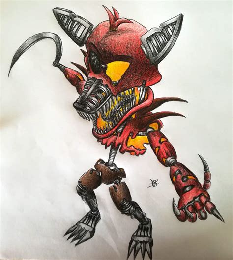 GRIM FOXY(with speed-drawing) | Five Nights At Freddy's Amino