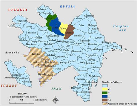 Map showing the locations of the study regions in Azerbaijan, and... | Download Scientific Diagram