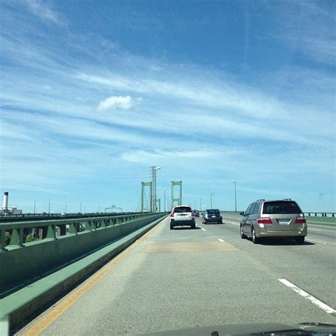 Crossing the Delaware Memorial Bridge, southbound from New Jersey to ...