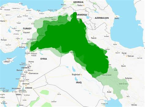 great Kurdistan map. mixture of different maps. : r/kurdistan