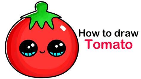 Cute Vegetable Drawing Tomato Cute Drawing Step By Step Tutorial | The ...