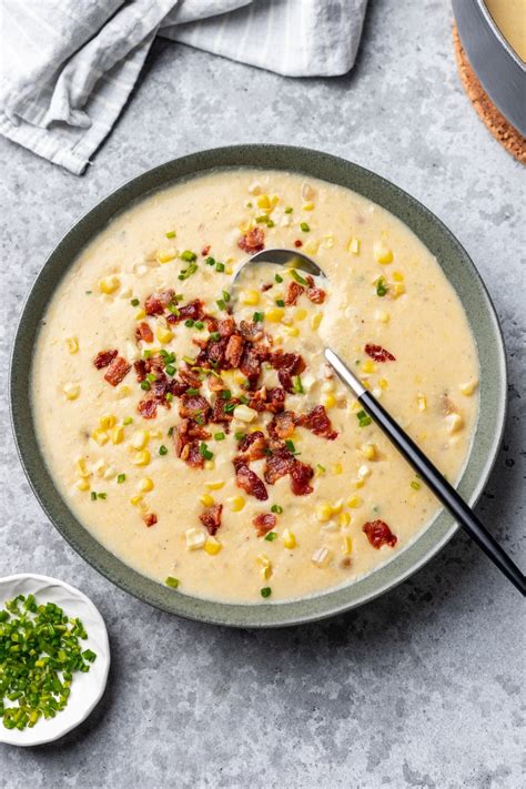 Creamy Corn Chowder with Bacon - Well Seasoned Studio