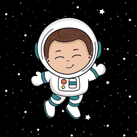 Boy astronaut cartoon draw 10938484 Vector Art at Vecteezy