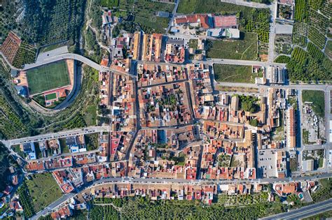 Free Photo | Beautiful aerial view of a village with fields