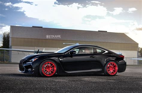 Beasty Black Lexus RC Rolling on Contrasting Red Rims | Lexus, Rims for ...