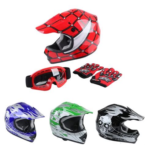 Motorbike DOT Motorcycle Helmet Youth Kids Motocross Off Road Dirt Bike ...