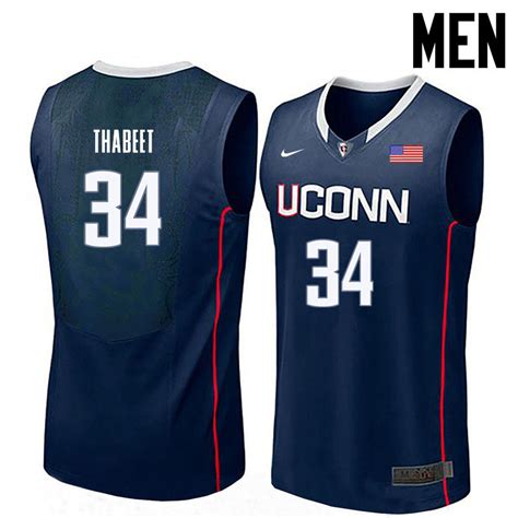 Hasheem Thabeet Jerseys Connecticut Huskies College Basketball Jerseys ...