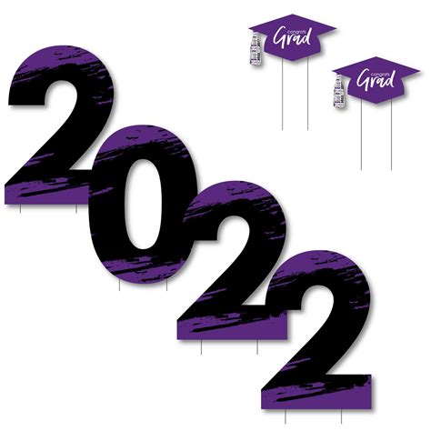 Buy Big Dot of Happiness Purple Grad - Best is Yet to Come - 2022 Yard Sign Outdoor Lawn ...