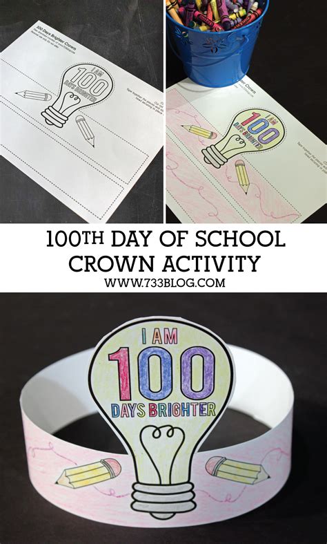 100 Days Brighter Crown Activity | Crown, Activities and Bright