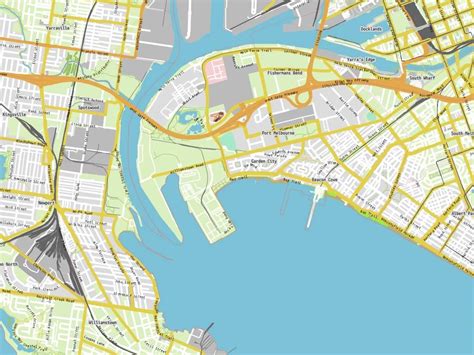 Port Melbourne map - Map port Melbourne (Australia)