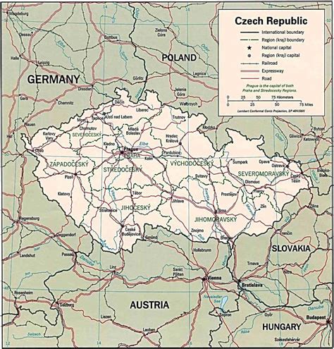 Map of Czech Republic