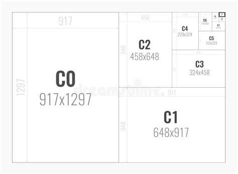 Paper Size of Format Series B from B0 To B10 Stock Vector ...