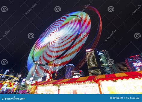 Carnival ride stock image. Image of asia, light, centrifugal - 88962421