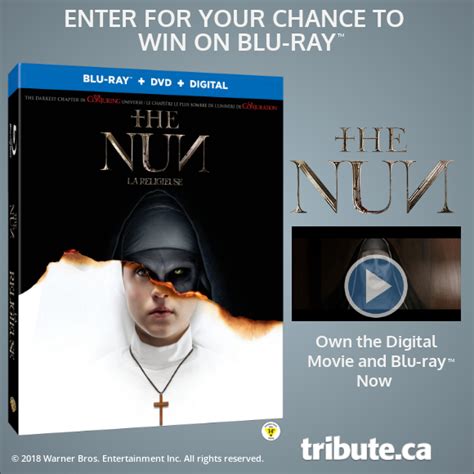 THE NUN Blu-ray contest | Contests and Promotions | Tribute.ca