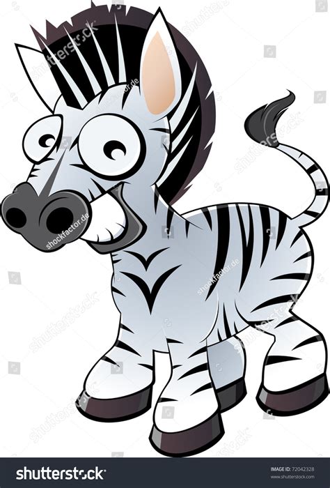 Funny Cartoon Zebra Stock Vector Illustration 72042328 : Shutterstock