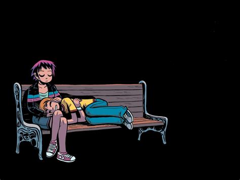 Download Bench Ramona Flowers Comic Scott Pilgrim Wallpaper