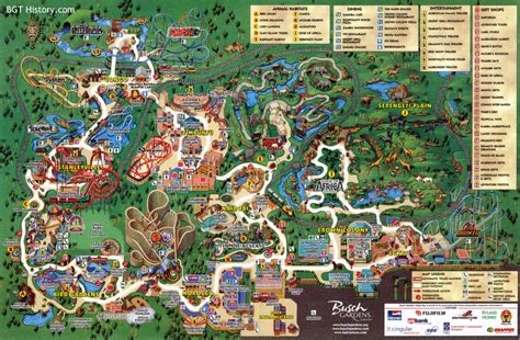 Florida Busch Gardens Map - Printable Maps