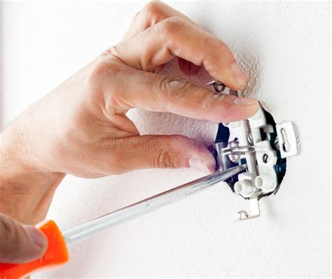 Installation of Electrical Sockets Stock Image - Image of electrician, screwdriver: 33728151