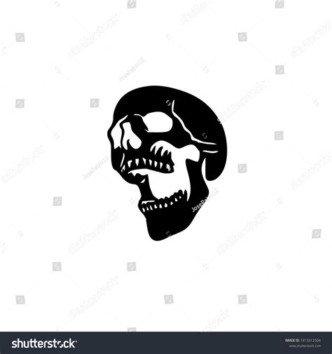 Human Skull Symbol Design Vector Illustration Stock Vector (Royalty ...