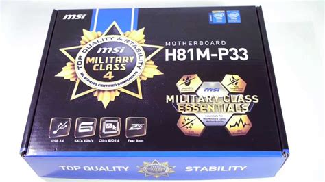 MSI H81M-P33 Motherboard Unboxing - YouTube