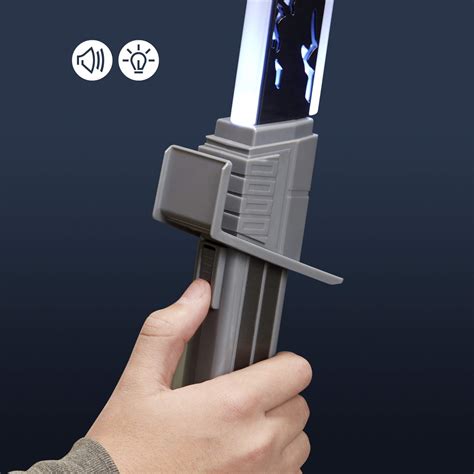 Buy STAR WARS Mandalorian Darksaber Lightsaber Toy with Electronic Lights and Sounds, Star Wars ...