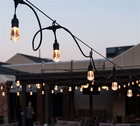 Indoor & Outdoor String Lights - Black | Pottery Barn