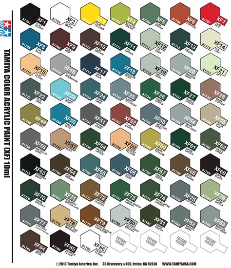 xf- Акриловые краски TAMIYA вся палитра (напишите нам нужный артикул) | modelismus