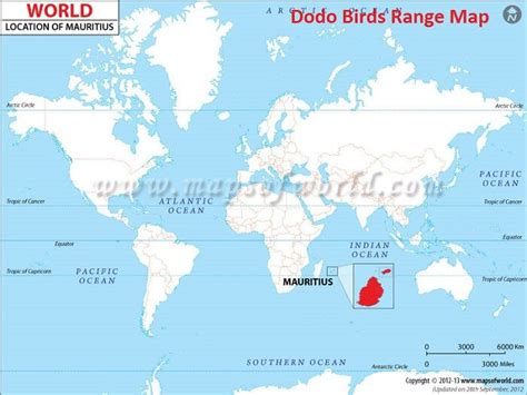 dodo bird range map | Location map, World map, Map