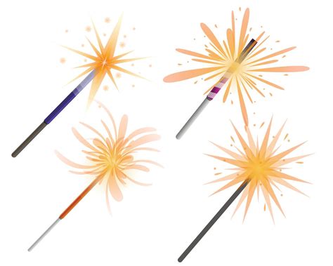 Sparkler icon set, cartoon style 8894760 Vector Art at Vecteezy