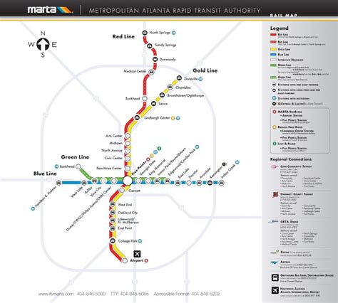 MARTA mapa - MARTA metro mapa (Estats Units d'Amèrica)