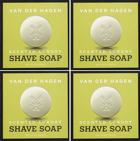 Van Der Hagen Men's Luxury Scented Shave Soap, 3.5 Ounce (Pack of 4 ...