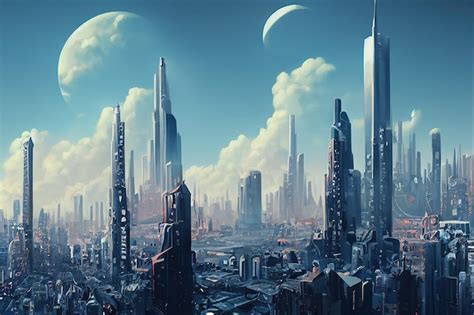 Sci Fi City Skyline