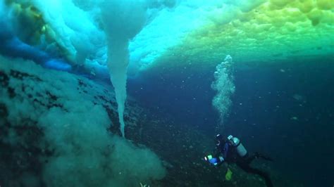 Underwater ice storm, Antarctica - YouTube