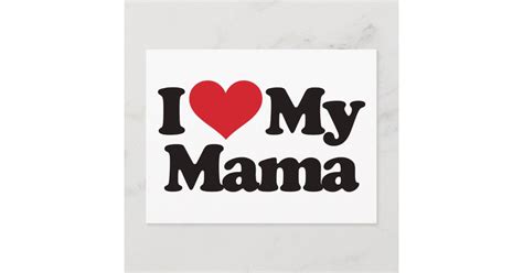 I Love My Mama Postcard | Zazzle