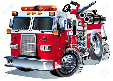 Vector Cartoon Fire Truck | Fire trucks, Fire truck drawing, Fire engine