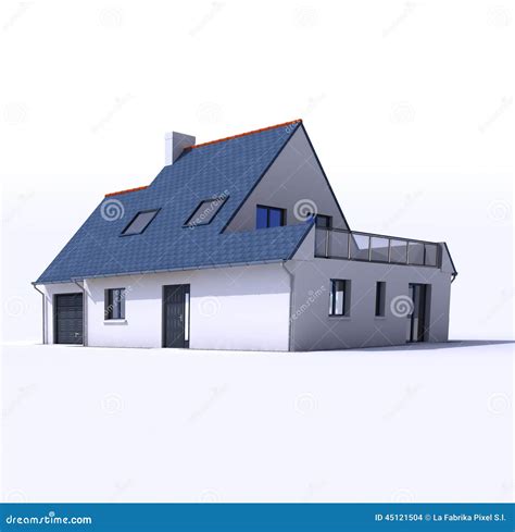 Architecture Model, House C Stock Illustration - Illustration of ...