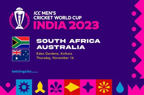 South Africa v Australia Cricket World Cup Tips | Nov 16, 2023