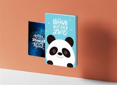 notebook cover designs galaxy-panda-quotes-rabbit-girl :: Behance