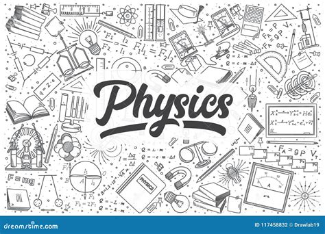 Hand Drawn Physics Vector Doodle Set. Stock Vector - Illustration of cartoon, count: 117458832