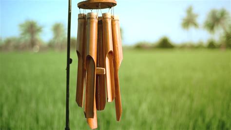 ASMR | Relaxing Sound of Classic (M) Bamboo Wind Chimes | NALULU - Bali ...