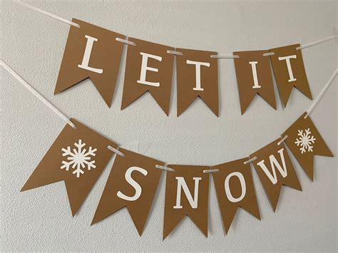 Let It Snow Banner Let It Snow Let It Snow Sign Christmas | Etsy