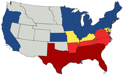 Confederate United States Civil War Map