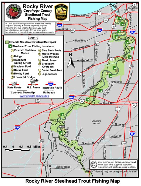 Rocky River (Ohio) Steelhead Fishing Map and Guide | DIY Fly Fishing