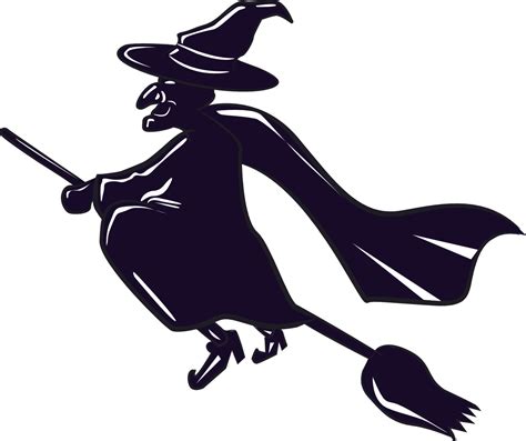 Witch on broom clipart clipart - WikiClipArt