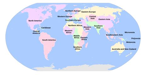 WORLD Geographical Subregions (acc. the United Nations) | Southern caribbean, Southern africa ...