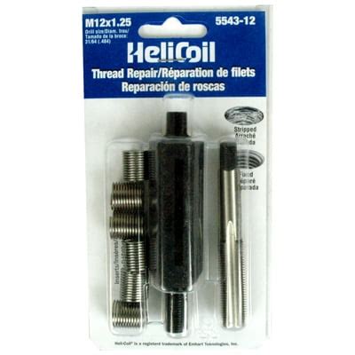 Helicoil 5543-12 Thread Repair Kit Universal; M12 x 1.25 Thread Size; With 6 Heli-Coil Inserts ...