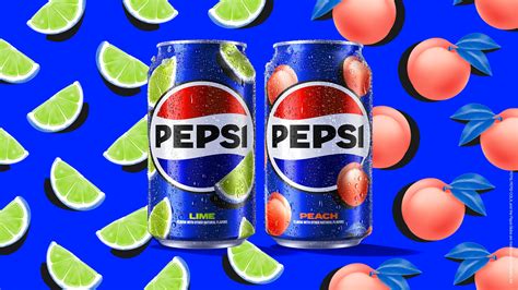 Pepsi Announces Limited Edition Peach and Lime Flavors - DIELINE