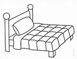 Easy How To Draw A Bed Tutorial And Coloring Page sketch template