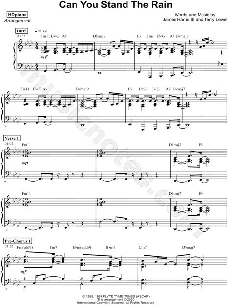 HDpiano "Can You Stand the Rain" Sheet Music (Piano Solo) in F Minor - Download & Print - SKU ...