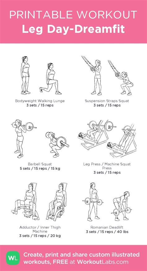 Leg Day-Dreamfit: my visual workout created at WorkoutLabs.com • Click ...